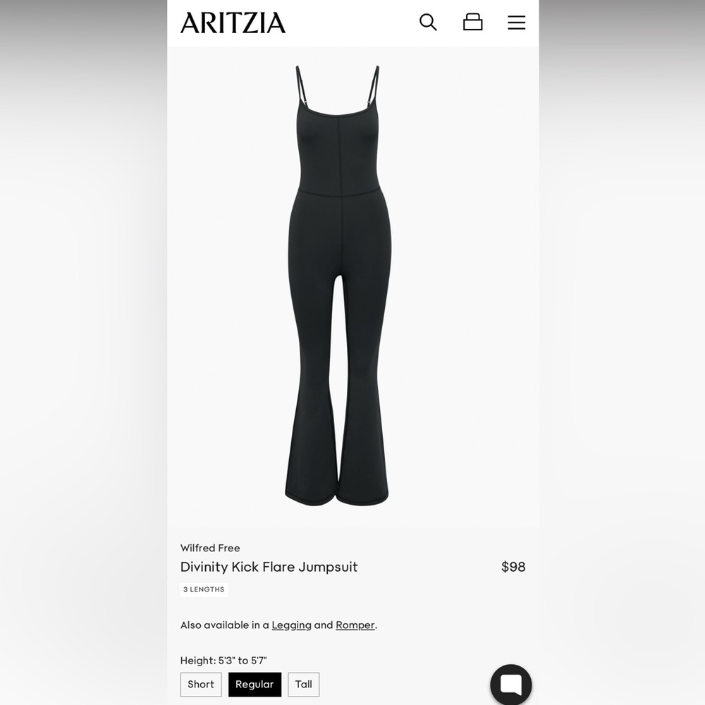 Aritizia Kick flare Jumpsuit